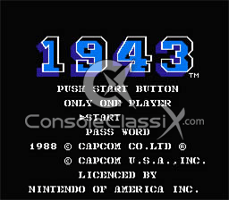 1943 The Battle Of Midway NES Screenshot 1