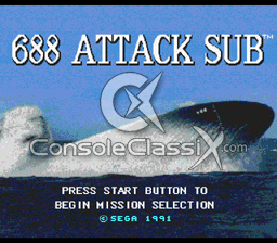 688 Attack Sub Genesis Screenshot 1