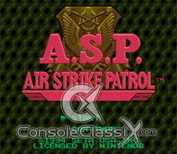Air Strike Patrol SNES Screenshot Screenshot 1
