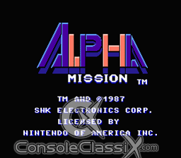 Alpha Mission NES Screenshot 1