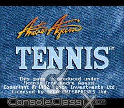 Andre Agassi Tennis Genesis Screenshot 1