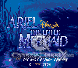 Ariel The Little Mermaid Genesis Screenshot Screenshot 1