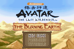 Avatar The Last Air Bender: The Burning Earth GBA Screenshot Screenshot 1