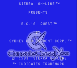 BC's Quest For Tires Colecovision Screenshot 1