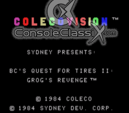 BC's Quest for Tires 2: Grog's Revenge Colecovision Screenshot Screenshot 1
