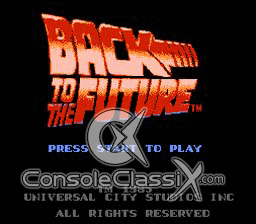 Back to the Future NES Screenshot Screenshot 1