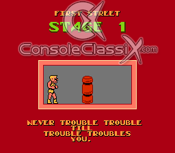Bad Street Brawler NES Screenshot 2