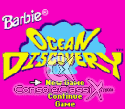 Barbie Ocean Discovery Gameboy/Gameboy Color Screenshot 1