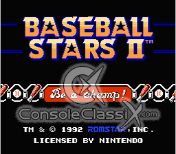 Baseball Stars 2 NES Screenshot 1