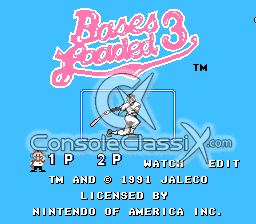 Bases Loaded 3 NES Screenshot 1