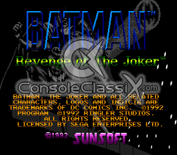 Batman: Revenge of the Joker Sega Genesis Screenshot 1