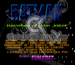 Batman: Revenge of the Joker Genesis Screenshot 1