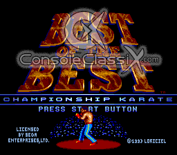 Best of the Best Championship Karate Genesis Screenshot Screenshot 1