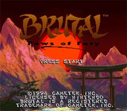 Brutal Paws of Fury SNES Screenshot Screenshot 1