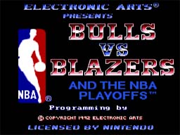 Bulls vs. Blazers and the NBA Playoffs SNES Screenshot 1
