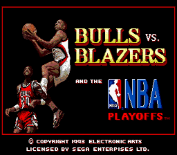 Bulls vs. Blazers and the NBA Playoffs Genesis Screenshot Screenshot 1