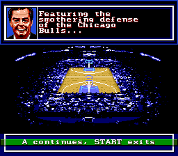 Bulls vs. Blazers and the NBA Playoffs Genesis Screenshot Screenshot 2