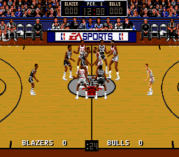 Bulls vs. Blazers and the NBA Playoffs Genesis Screenshot Screenshot 3