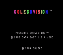 Burger Time Colecovision Screenshot 1