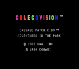 Cabbage Patch Kids Adventures in the Park Colecovision Screenshot Screenshot 1