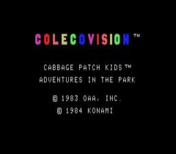 Cabbage Patch Kids Adventures in the Park Colecovision Screenshot 1