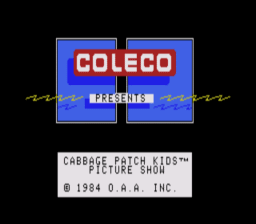 Cabbage Patch Kids Picture Show Colecovision Screenshot Screenshot 1