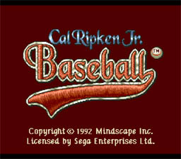 Cal Ripken Jr. Baseball Genesis Screenshot 1