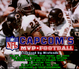 Capcom's MVP Football SNES Screenshot 1