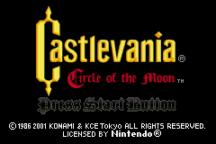 Castlevania Circle of the Moon Gameboy Advance Screenshot 1