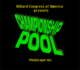 Championship Pool SNES Screenshot 1