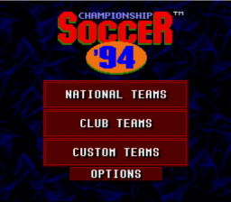 Championship Soccer 94 SNES Screenshot 1