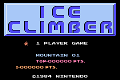 Classic NES Series: Ice Climber GBA Screenshot Screenshot 1