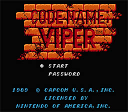 Code Name Viper NES Screenshot 1