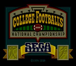 College Football's National Championship Genesis Screenshot 1