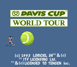 Davis Cup Tennis Genesis Screenshot Screenshot 1
