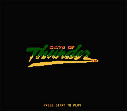 Days of Thunder NES Screenshot Screenshot 1