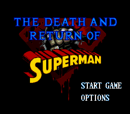 Death and Return of Superman Super Nintendo Screenshot 1