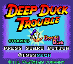 Deep Duck Trouble starring Donald Duck Sega GameGear Screenshot 1