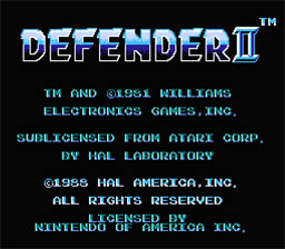 Defender 2 NES Screenshot 1