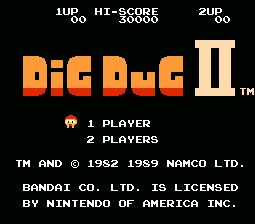 Dig Dug 2 NES Screenshot 1