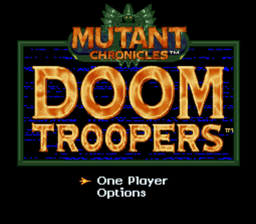 Doom Troopers Mutant Chronicles SNES Screenshot 1