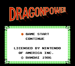 Dragon Power NES Screenshot Screenshot 1