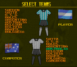 Elite Soccer SNES Screenshot 2