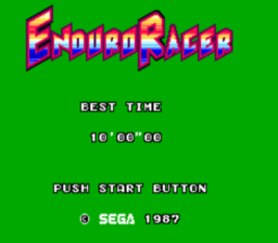 Enduro Racer Master System Screenshot 1