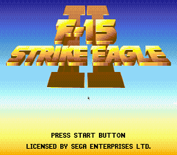 F-15 Strike Eagle 2 Sega Genesis Screenshot 1