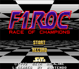 F1 ROC SNES Screenshot 1