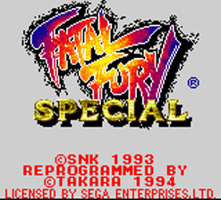 Fatal Fury Special Sega GameGear Screenshot 1