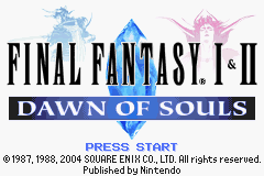 Final Fantasy 1 & 2: Dawn of Souls Gameboy Advance Screenshot 1
