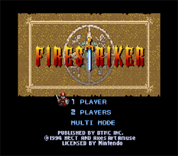 Fire Striker SNES Screenshot Screenshot 1