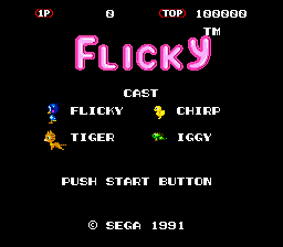 Flicky Genesis Screenshot Screenshot 1